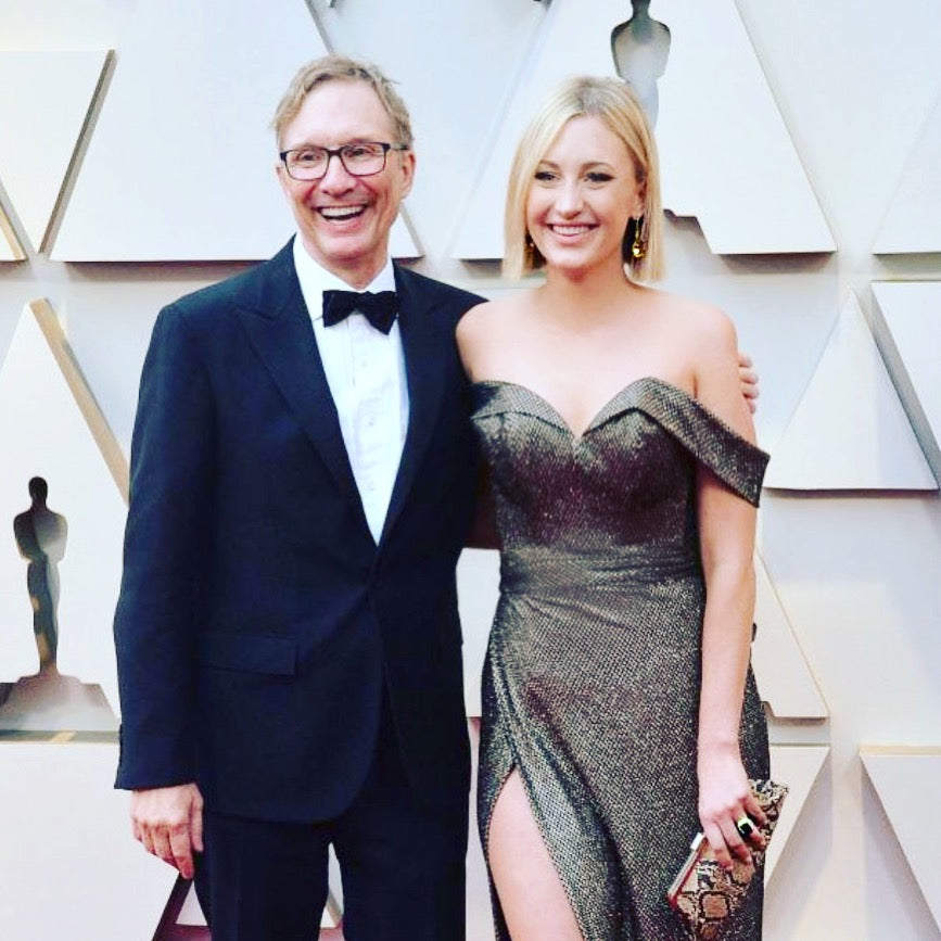 Green Book producer Jim Burke arrives at the 2019 Academy Awards with his lovely daughter Madelyn
