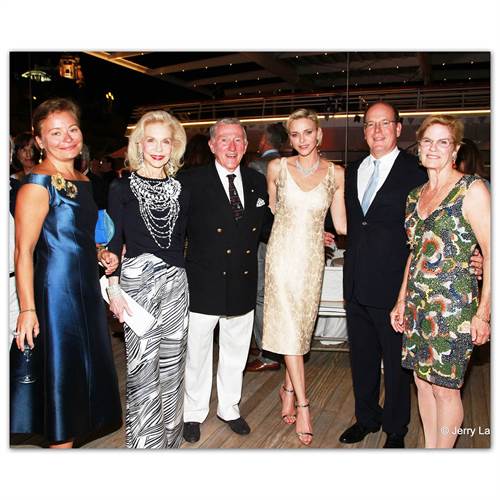 MARIA SOLIDER WITH HSH PRINCE AND PRINCESS OF MONACO, LYNN WYATT, JOHN AND LINDA LEHMAN