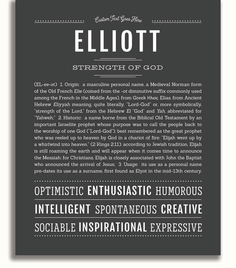 Elliott (male) | Name Art Print