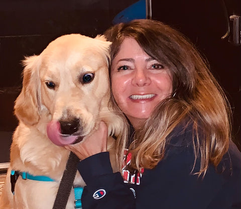 Julie with Clementine the Golden Retriever