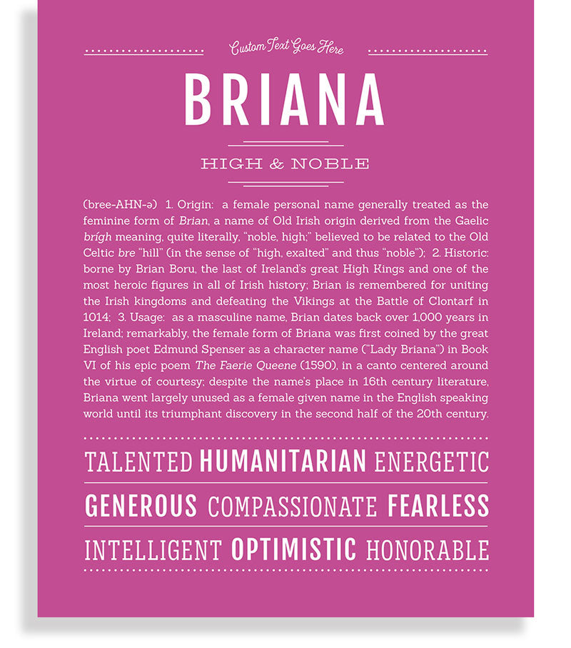 Briana | Name Art Print