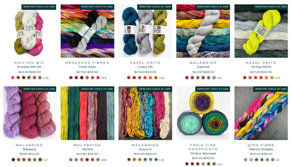 How Sale Yarn Looks On The Yarn Page