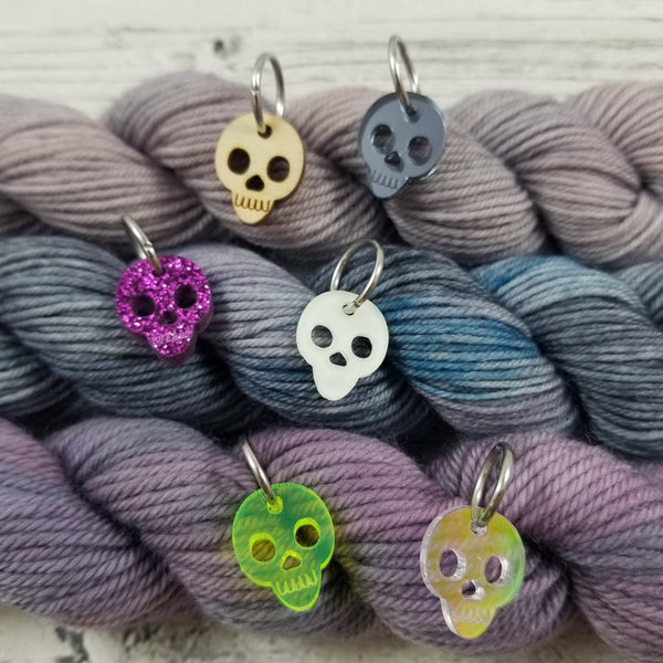 Katrinkles Skulls Stitch Markers