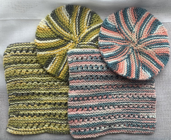 KnitOwl: dishcloth yarn comparison sugar and creme vs sugarwheel