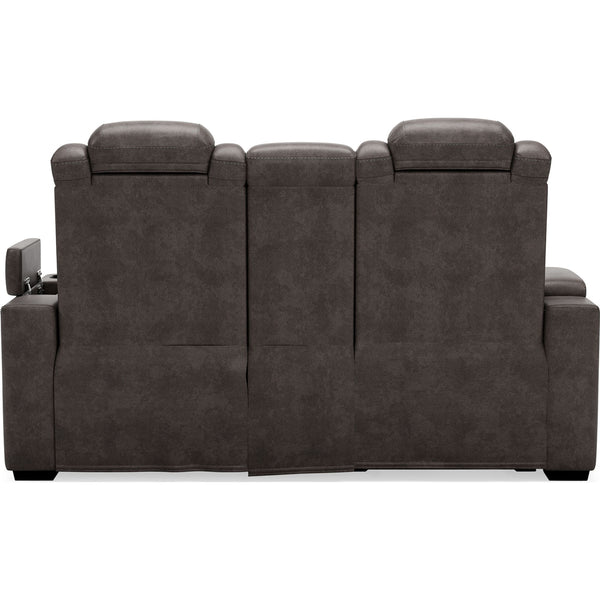 hyllmont power reclining loveseat with console