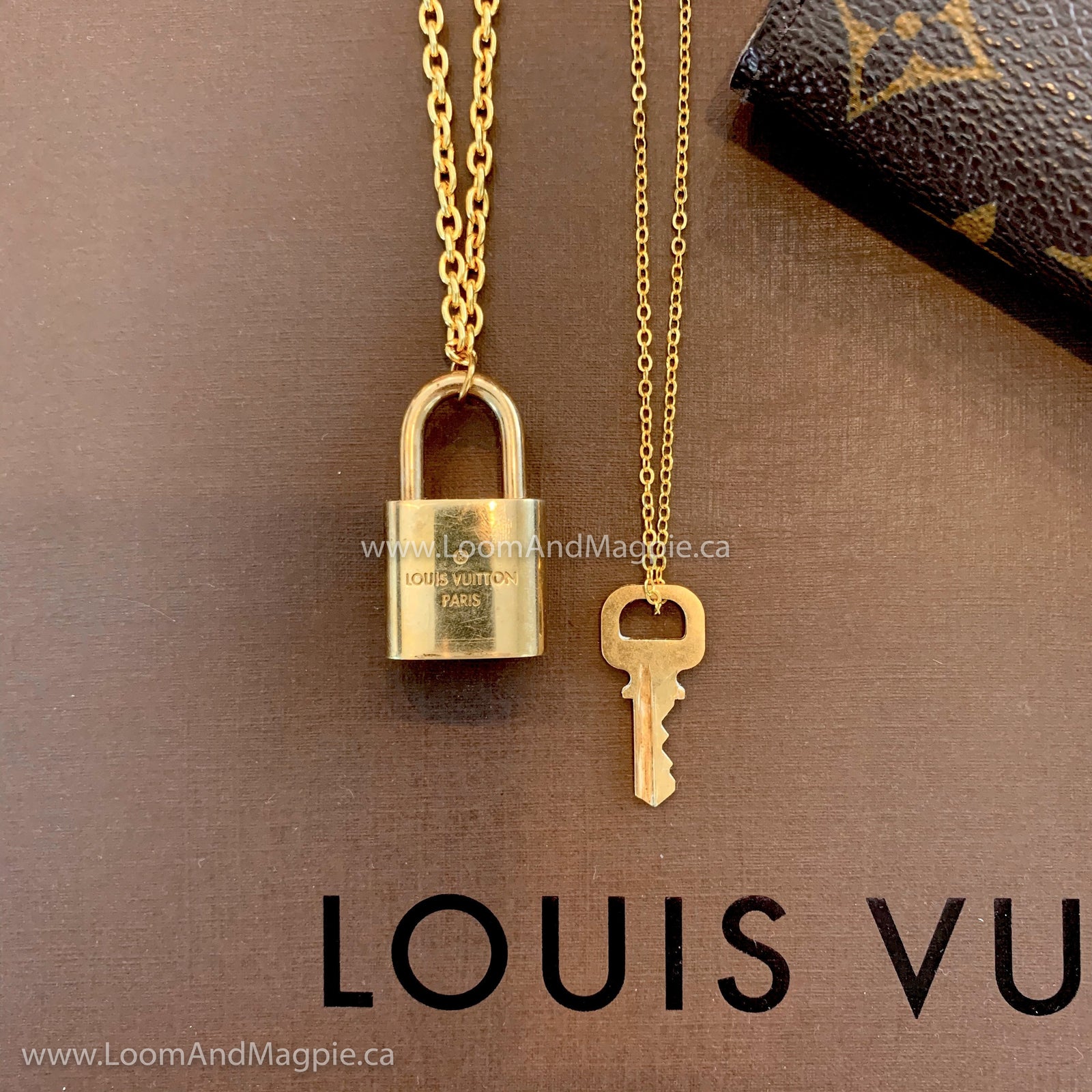 Louis Vuitton RARE LOUIS VUITTON LOCK GOLD CUBAN LINK CHAIN
