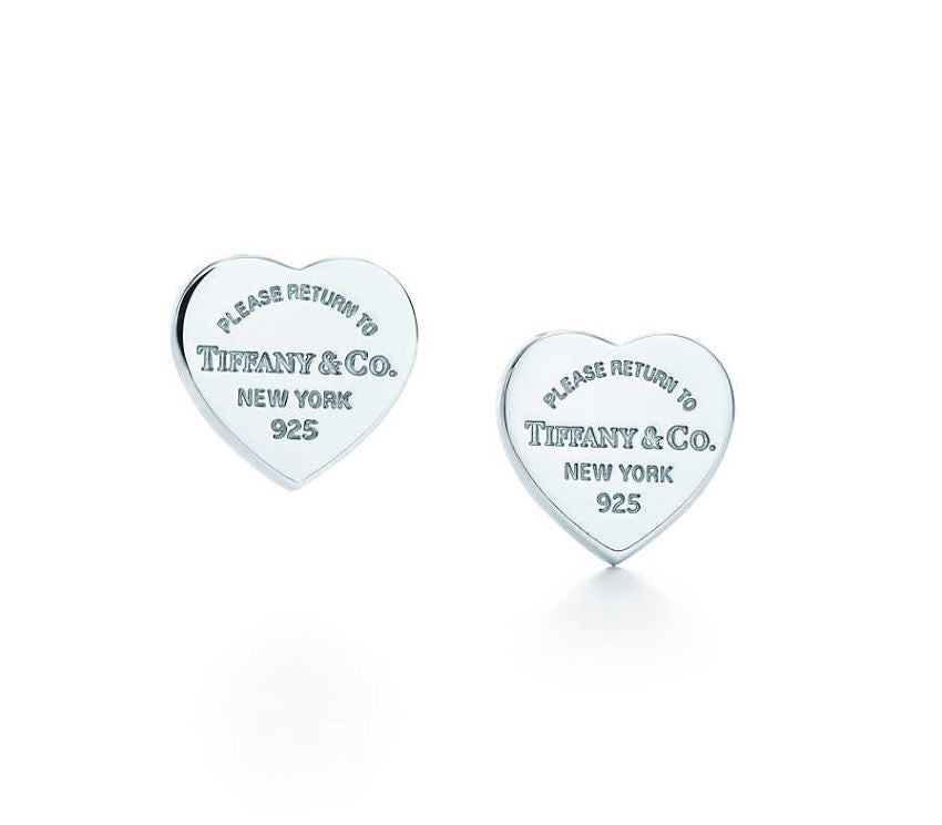 mini heart tag tiffany earrings