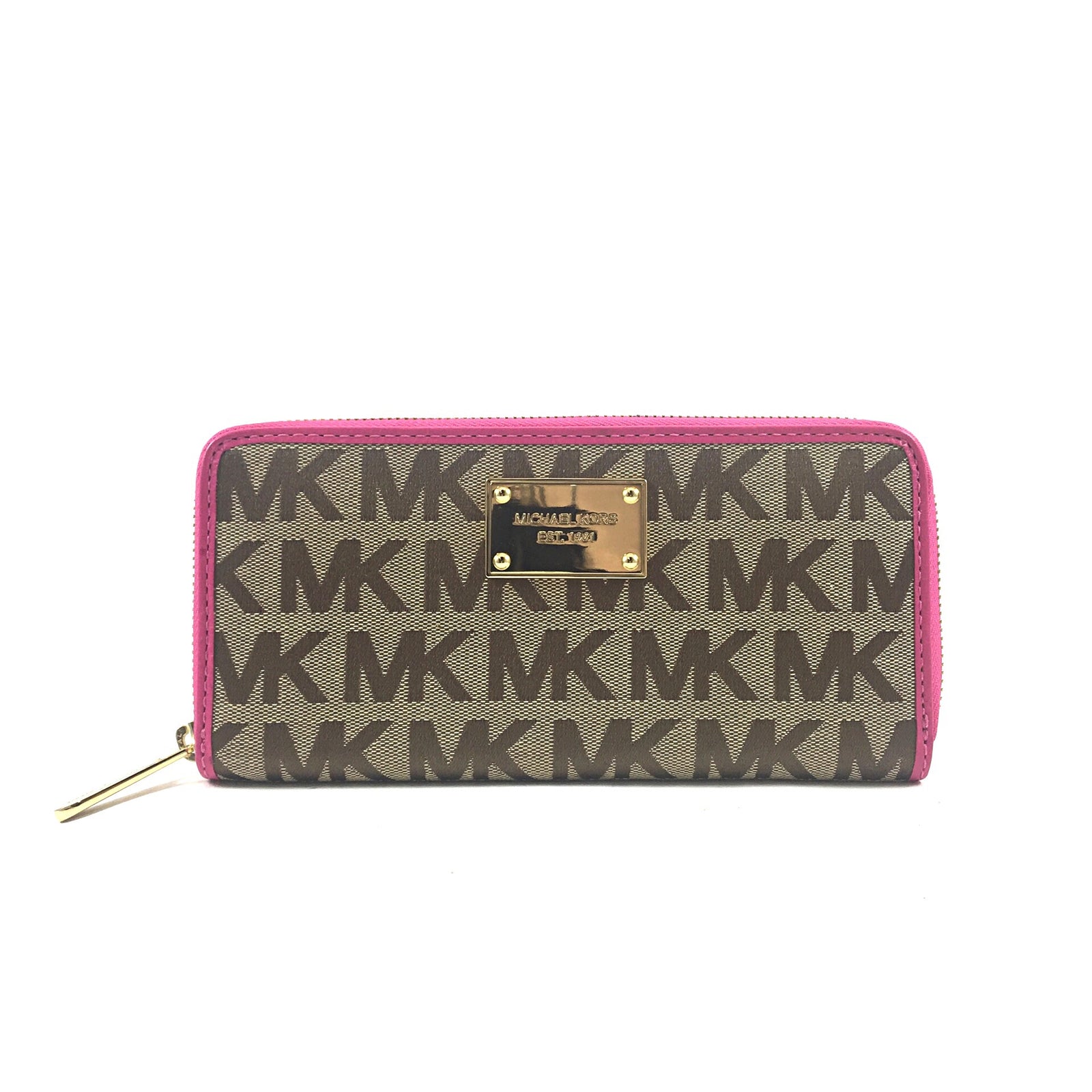 Michael Kors Canvas Wallet with Hot Pink trim – Loom & Magpie Boutique