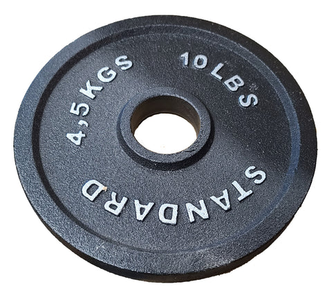 Standard Barbell Olympic Weight Plates 2.5, 5, 10, 25, 45, and 100 lb ...