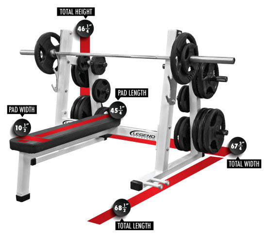 LEGEND FITNESS PRO SERIES OLYMPIC FLAT BENCH 3240 – CFF