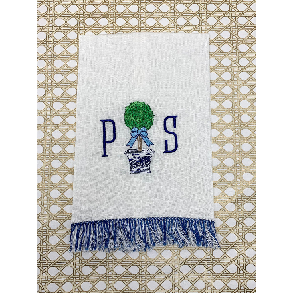 Frayed Edge Linen Stonewashed Hand Towel – Meadow Lane Monograms