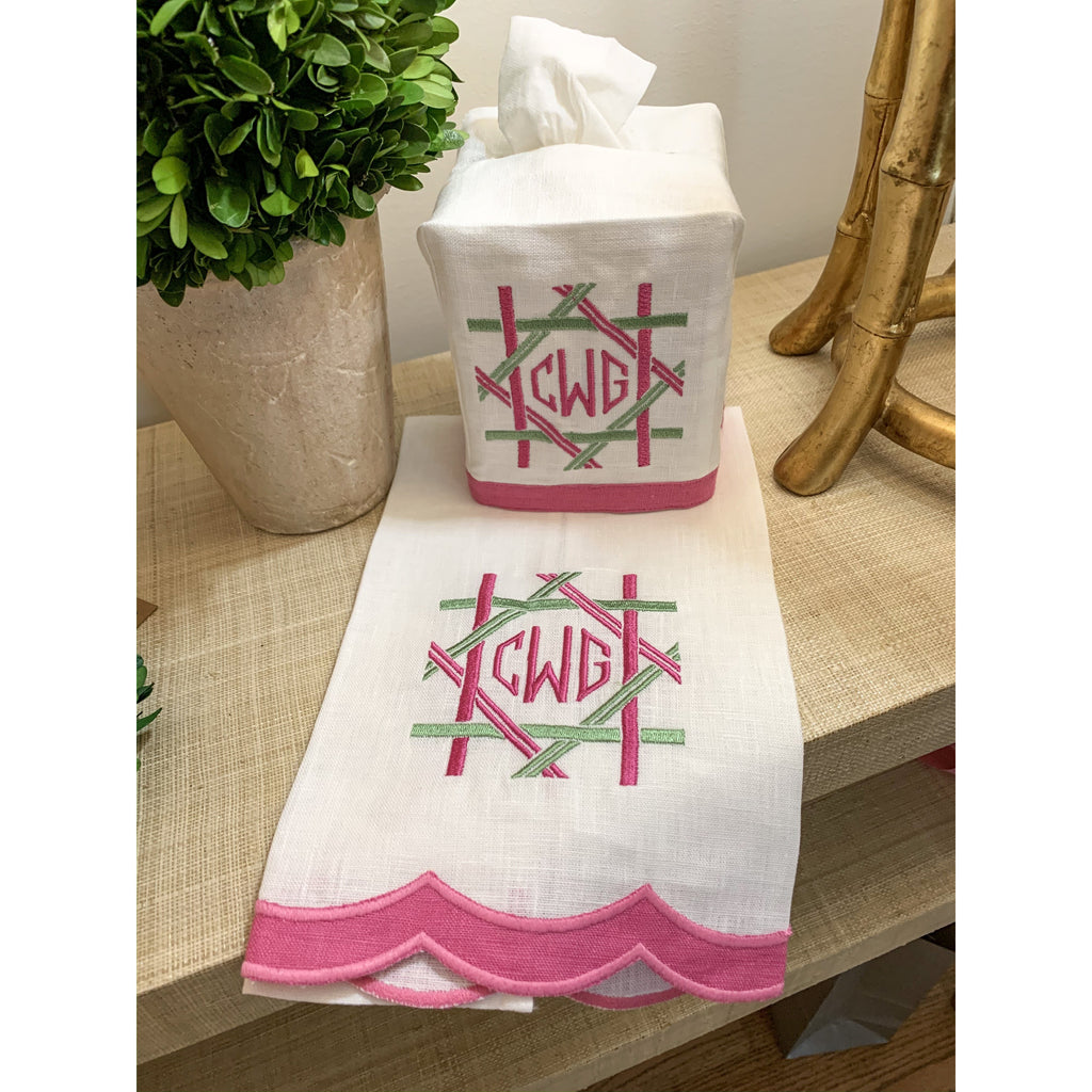 Frayed Edge Linen Stonewashed Hand Towel – Meadow Lane Monograms