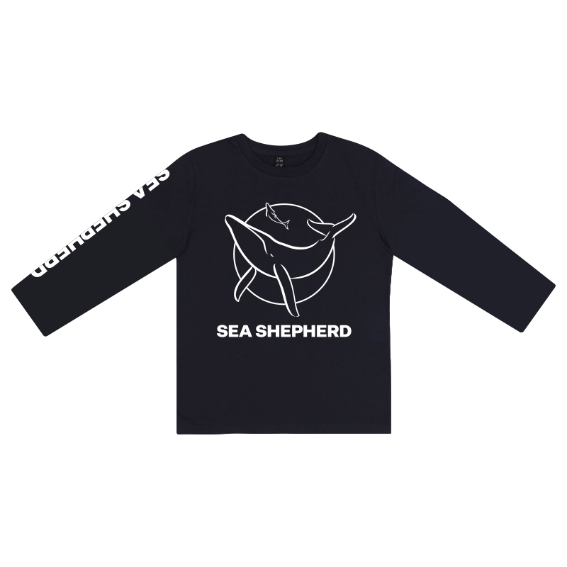 Classic Whale Youth - Long Sleeve Tee - Navy