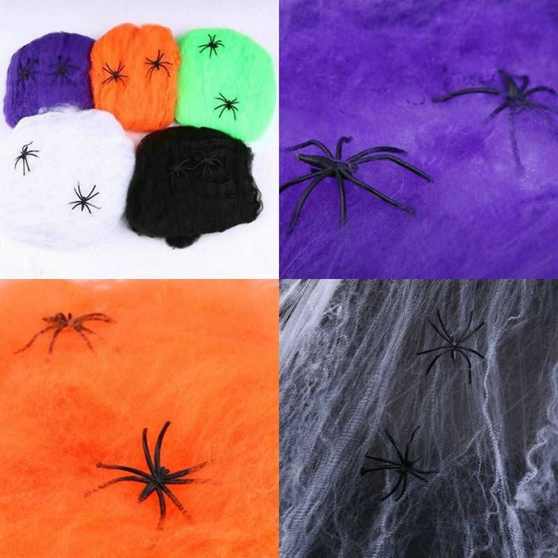 purple spider web decoration