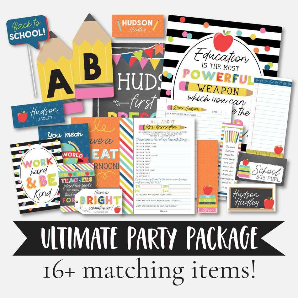 Printable Back To School Package Template Hadley Designs