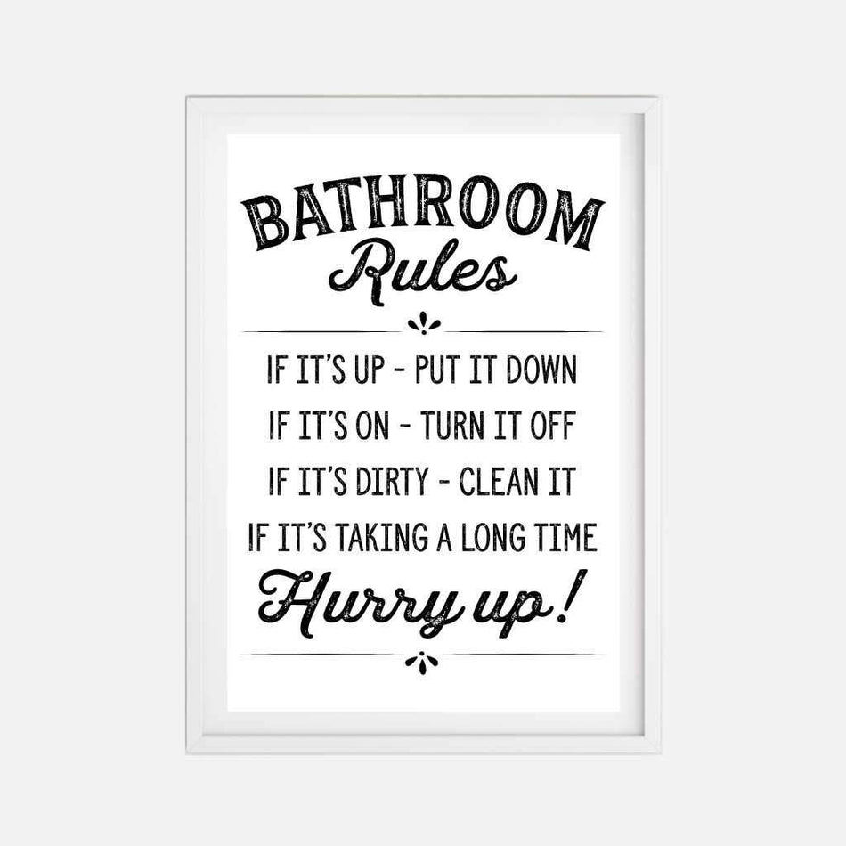 Bathroom Rules Free Printable Printable Templates
