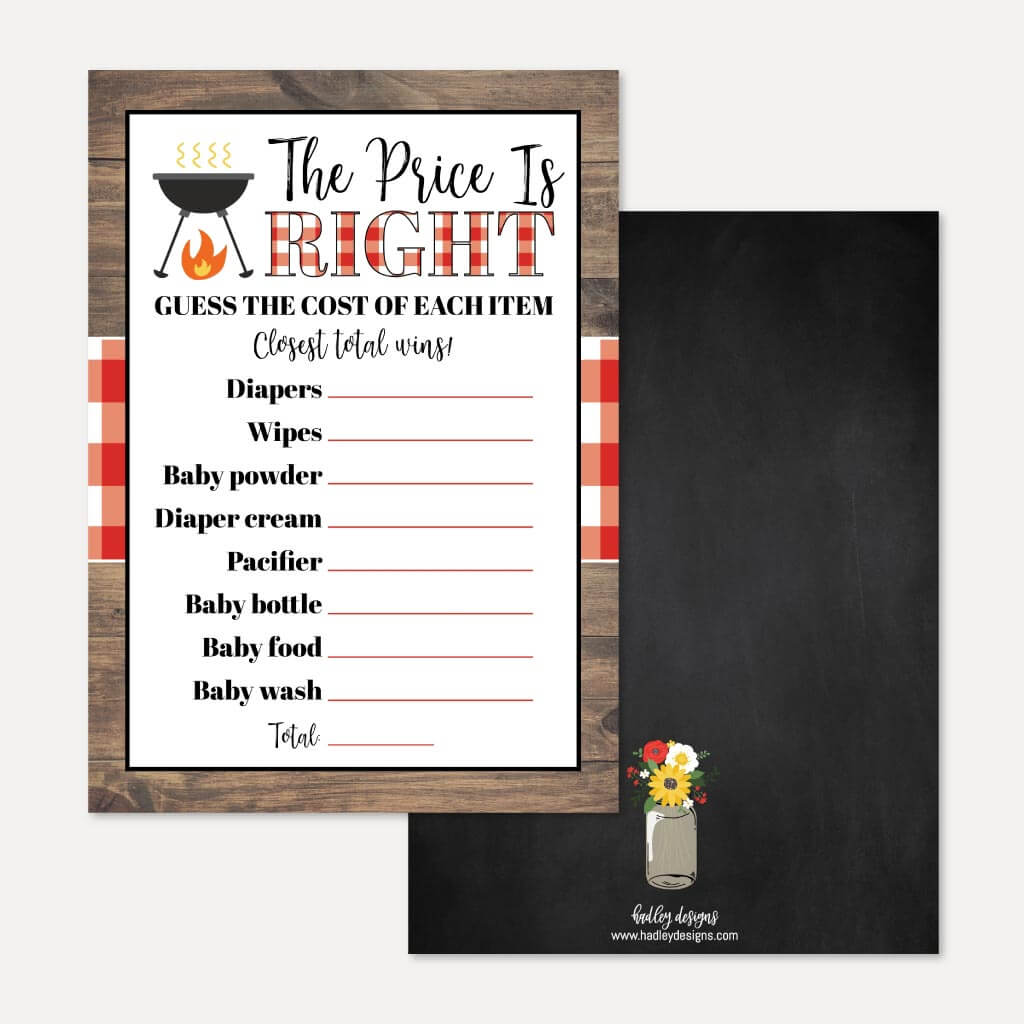 Printable BBQ Baby Shower Game Set Templates | Hadley Designs