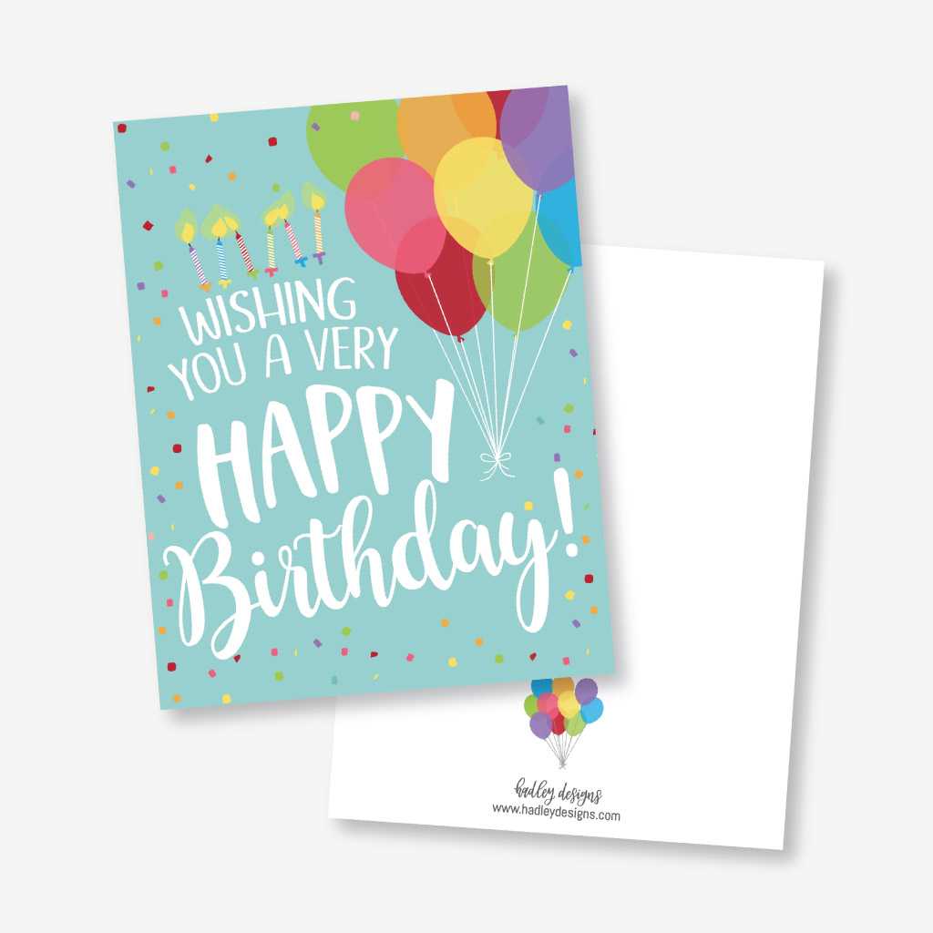 printable birthday card template hadley designs