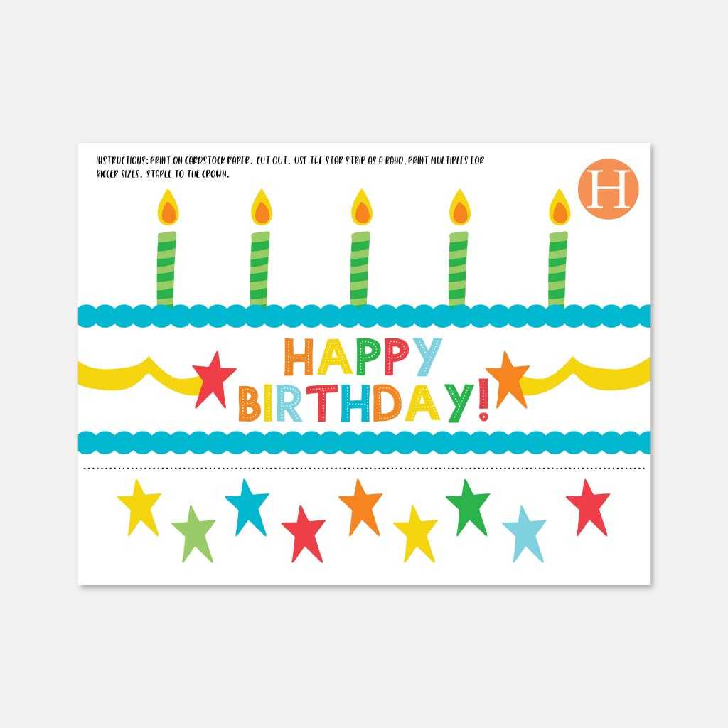 Printable Happy Birthday Crown Template Hadley Designs