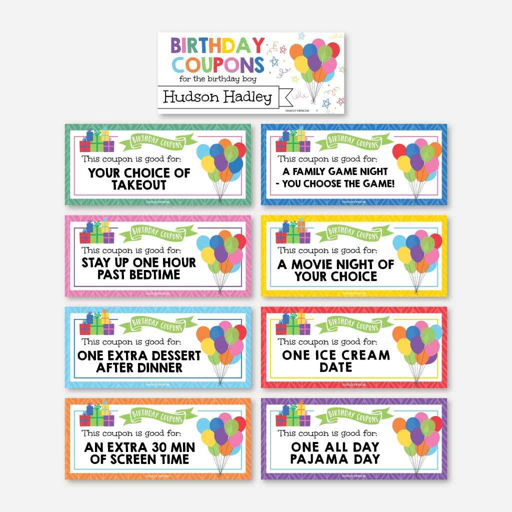Printable Birthday Love Coupon Templates Hadley Designs