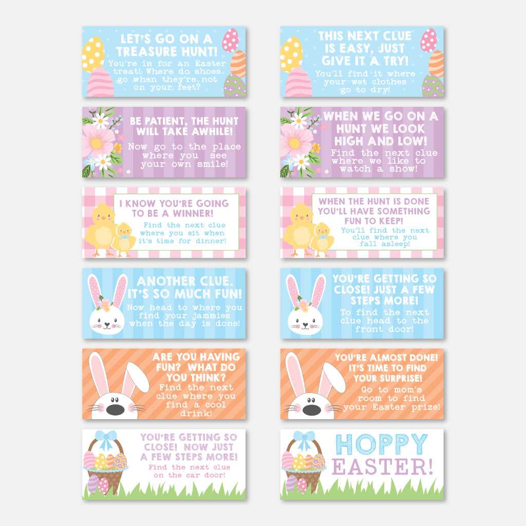 Easter Scavenger Hunt Free Printable