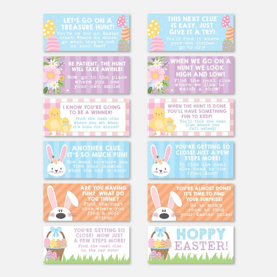 Easter Egg Hunt Free Printable Clues