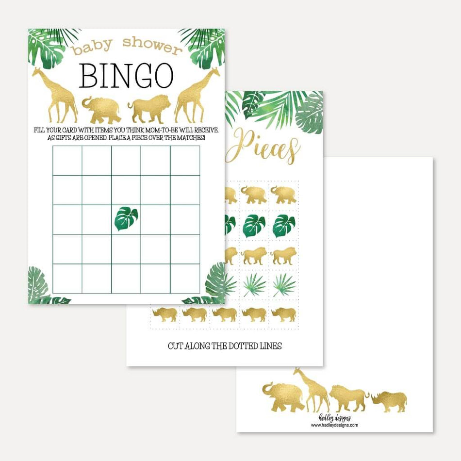 Safari Bingo Cards