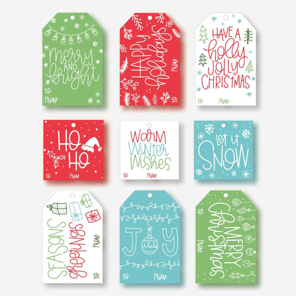 Printable Holiday Gift Tags Template Hadley Designs