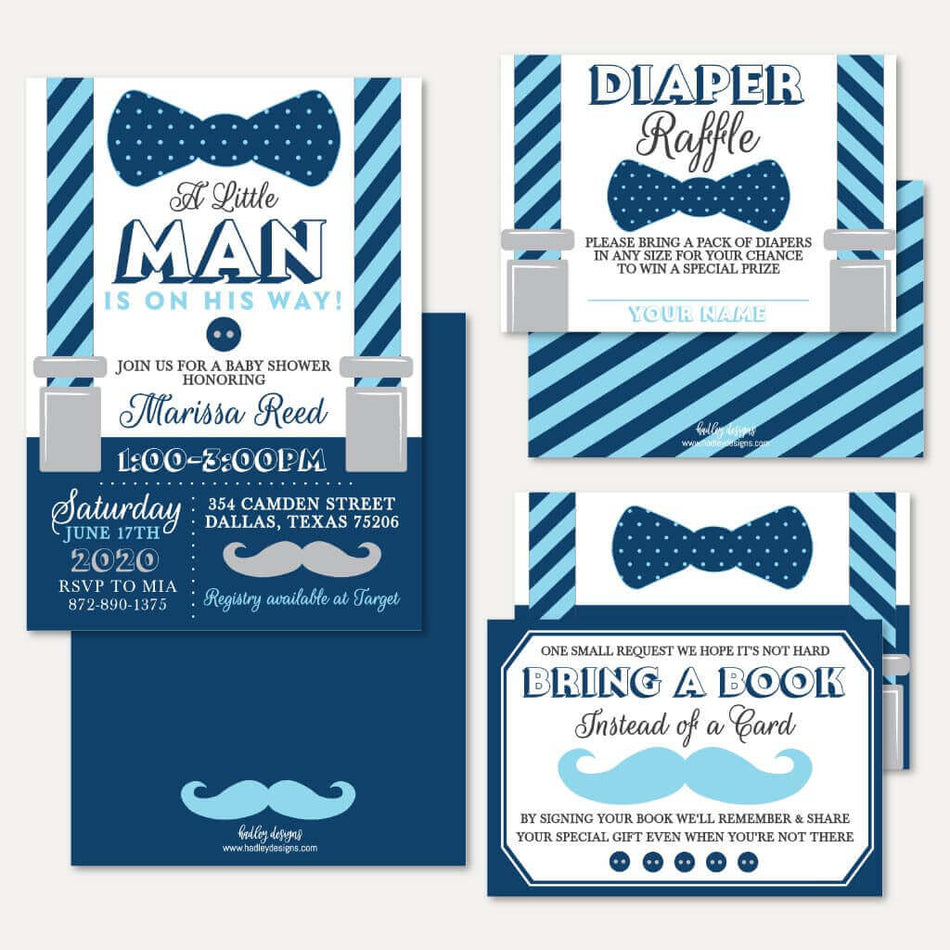 little man baby shower free printables