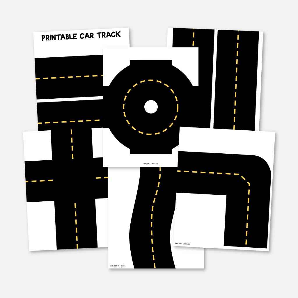 Free Printable Printable Race Track Template