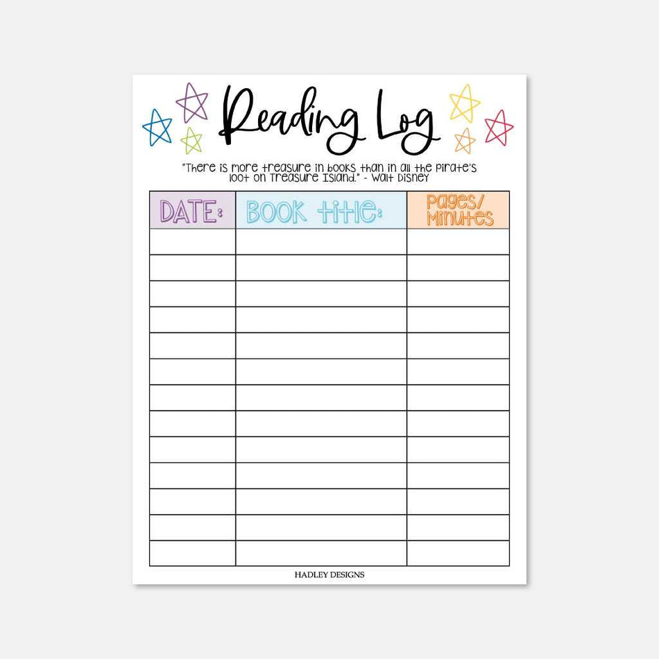 my reading list template