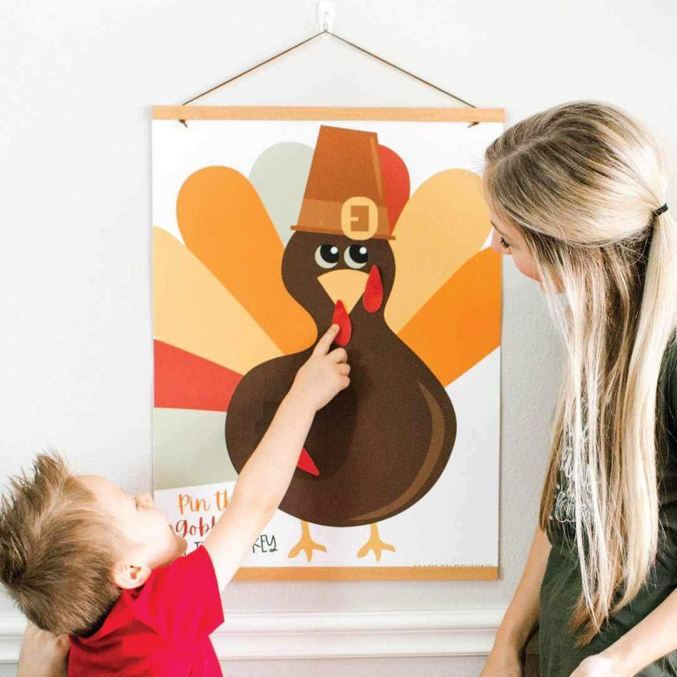 Printable Pin The Gobbler Game Template Hadley Designs