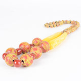 Sarawak Ceramic Beads Long Necklace - Design 7