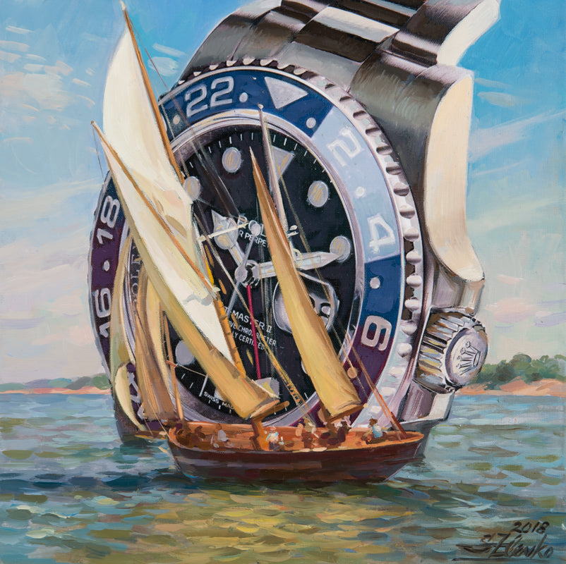 Rolex watch, Rolex Oyster Perpetual, Rolex art painting 