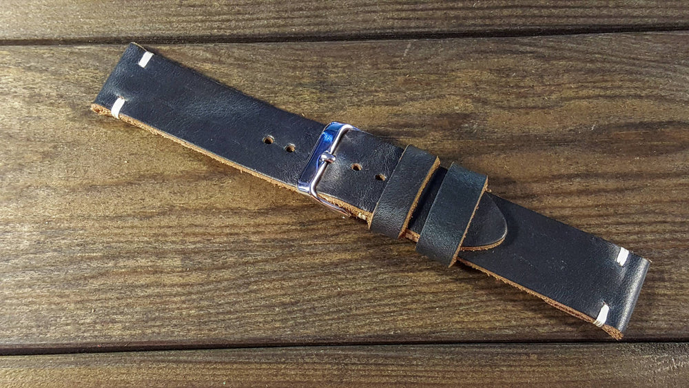 blue leather watch band