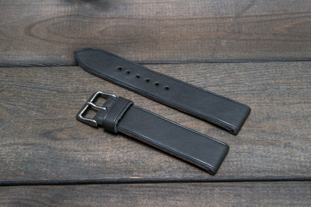 Italian Buttero leather watch strap, Gray, handmade in Finland ...