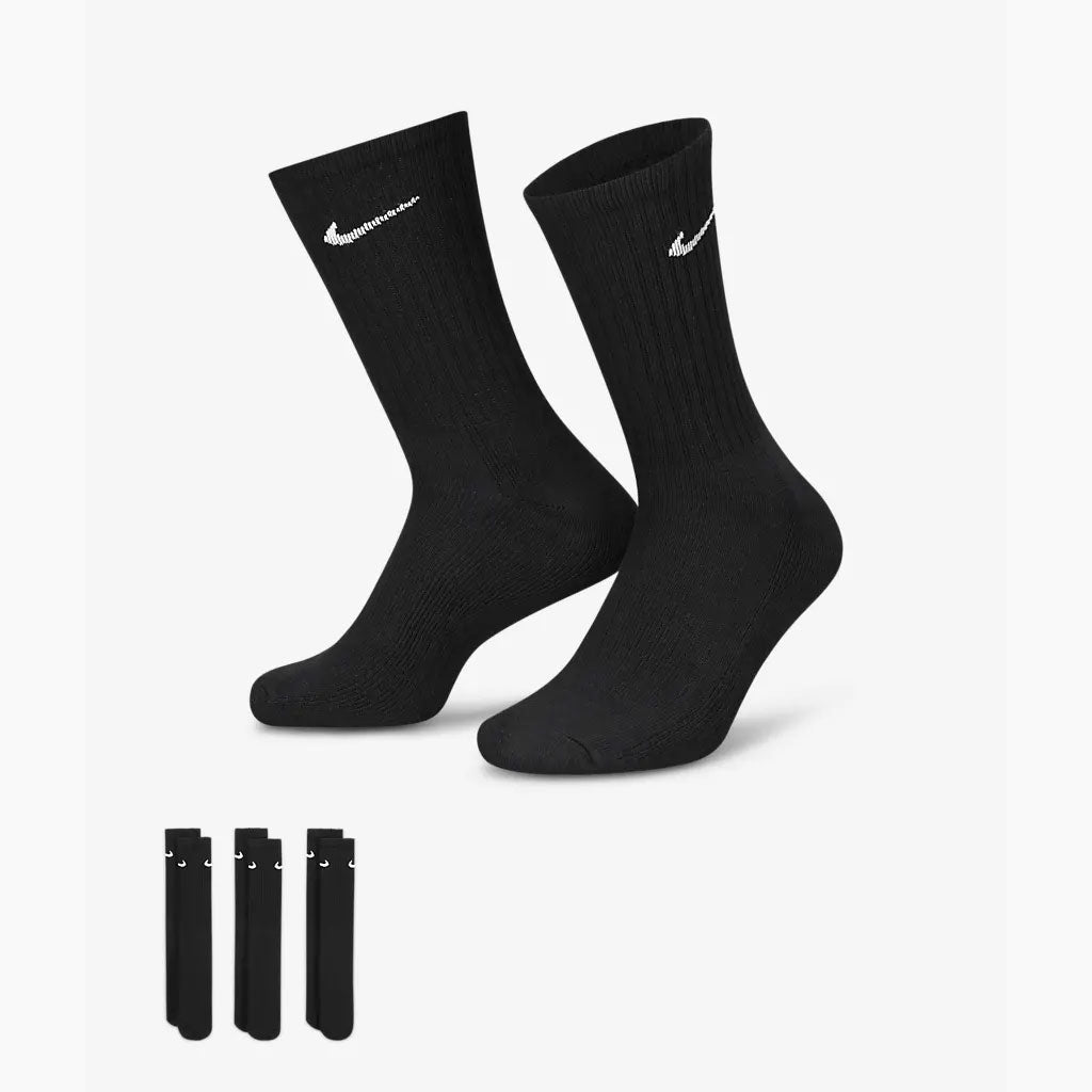 nike sb socks everyday cushioned 3pk (black/white) – Amigos Skate Shop