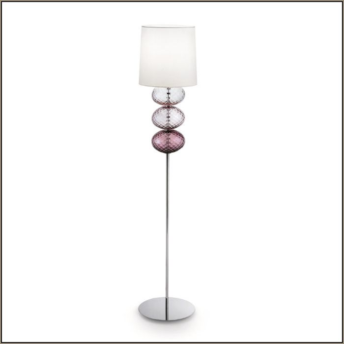 The Abat Jour red or amethyst  glass floor light from Venini