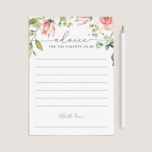 Personalized Recipe Cards - Pretty Watercolor Flowers