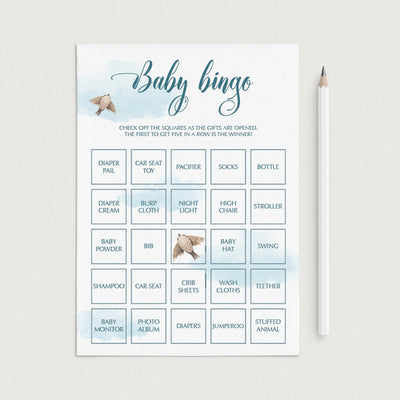 printable baby bingo blank template