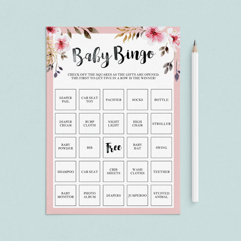 free printable baby bingo template blank