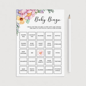 printable baby bingo blank template