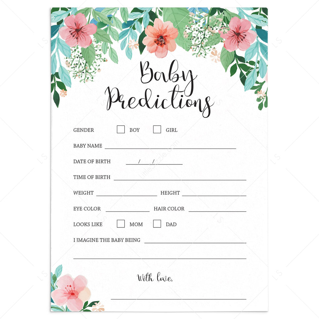 Baby Prediction Game Free Printable Printable Word Searches