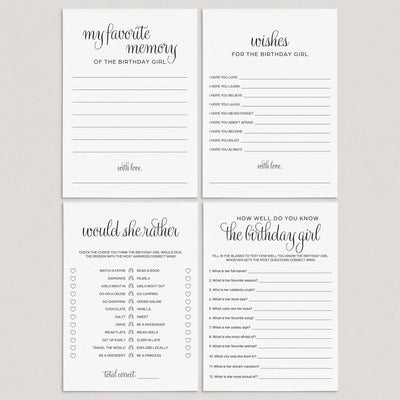 Minimalist Birthday Party Game Printable | Happy Birthday in Different ...