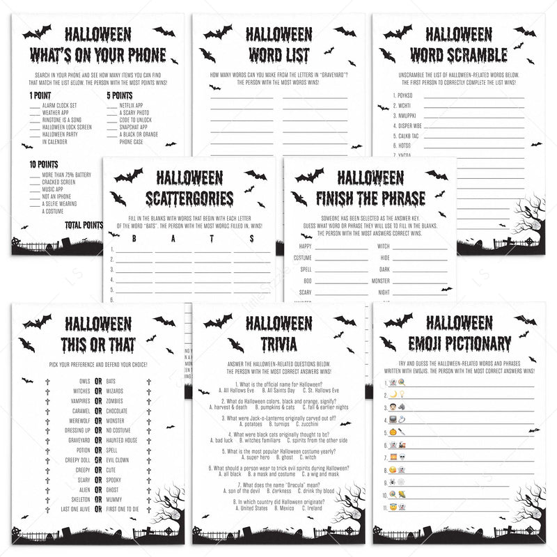 halloween emoji quiz printable instant download littlesizzle