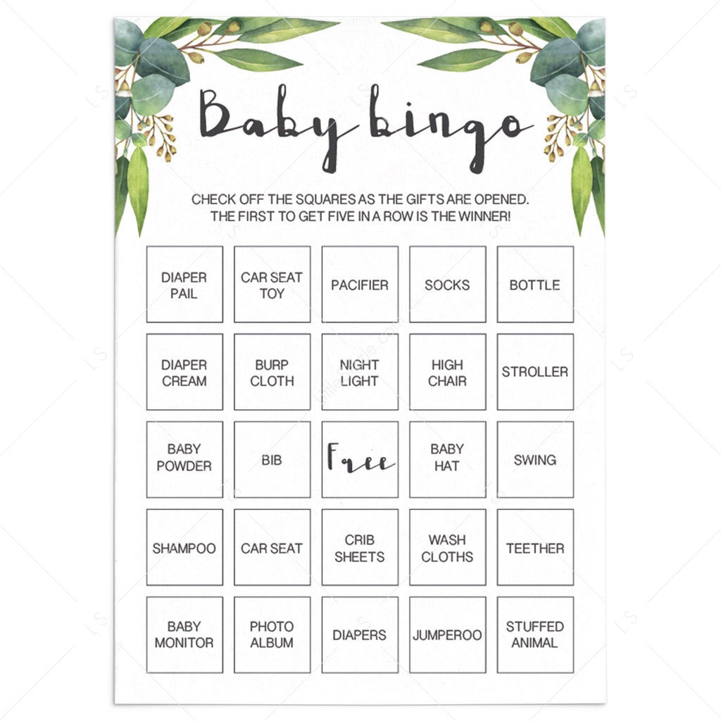 Baby Bingo Free Printable - Printable World Holiday