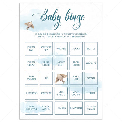 Air baby shower games printable | Watercolor clouds game package ...