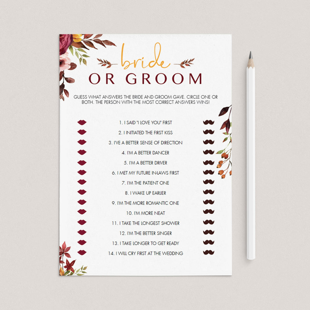 bridal shower game templates free download