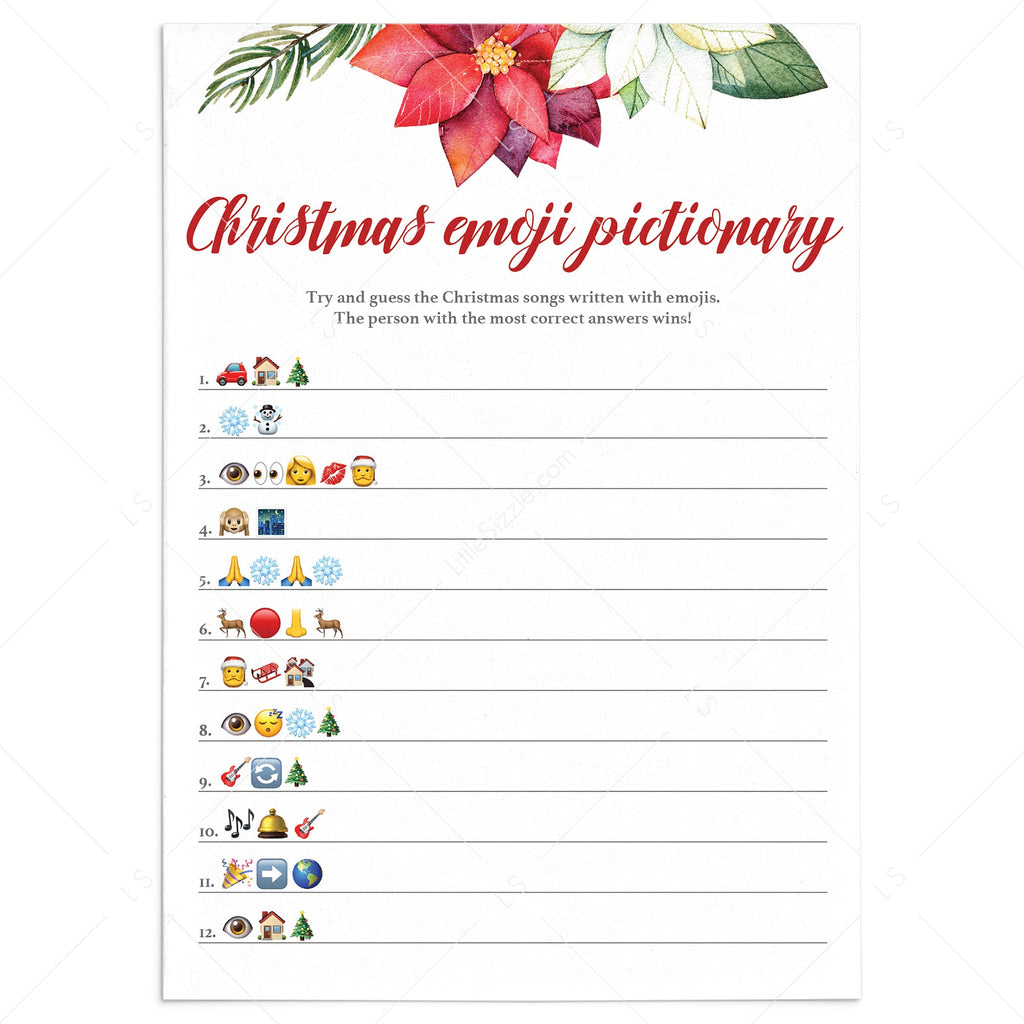 Free Printable Christmas Emoji Game