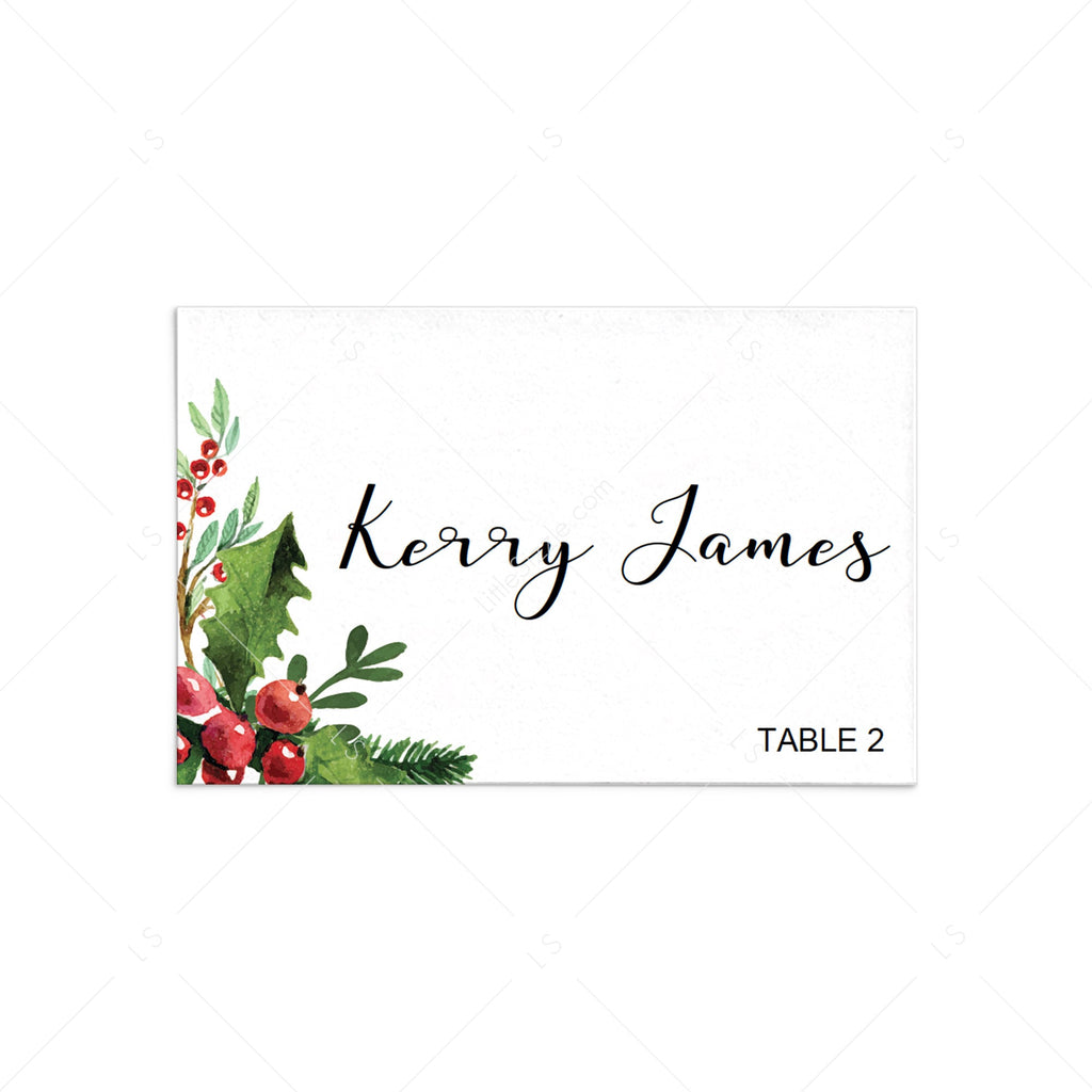 Christmas Table Name Tags Printable Free